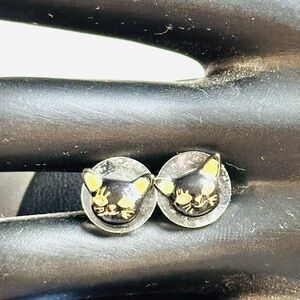 🖤🐈‍⬛ Black Kitten Betsey Johnson Stud Earrings 🖤🐈‍⬛